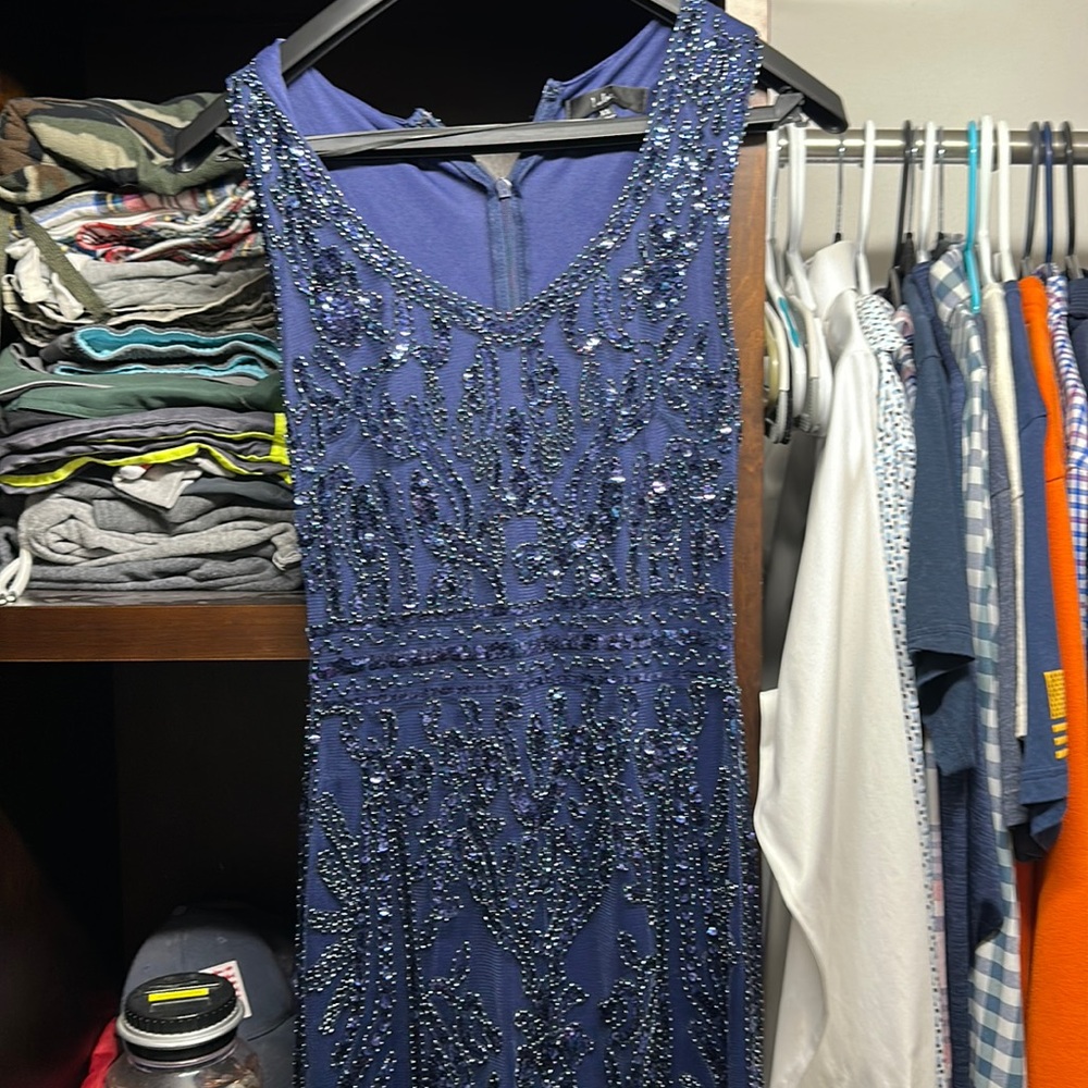 Lulus xs beaded full length dress